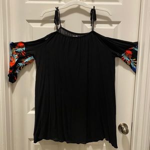 Black oversized beach dress